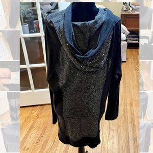 Free People Black Sequin Top